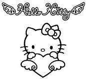 coloriage hello kitty et le coeur